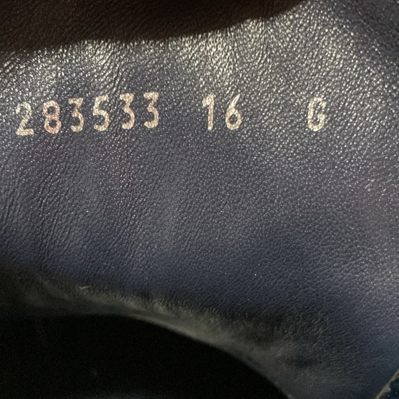 Gucci Men's 283533 "GG" Logo Navy and Red Burn high Top Sneakers US 8G - Picture 3 of 5